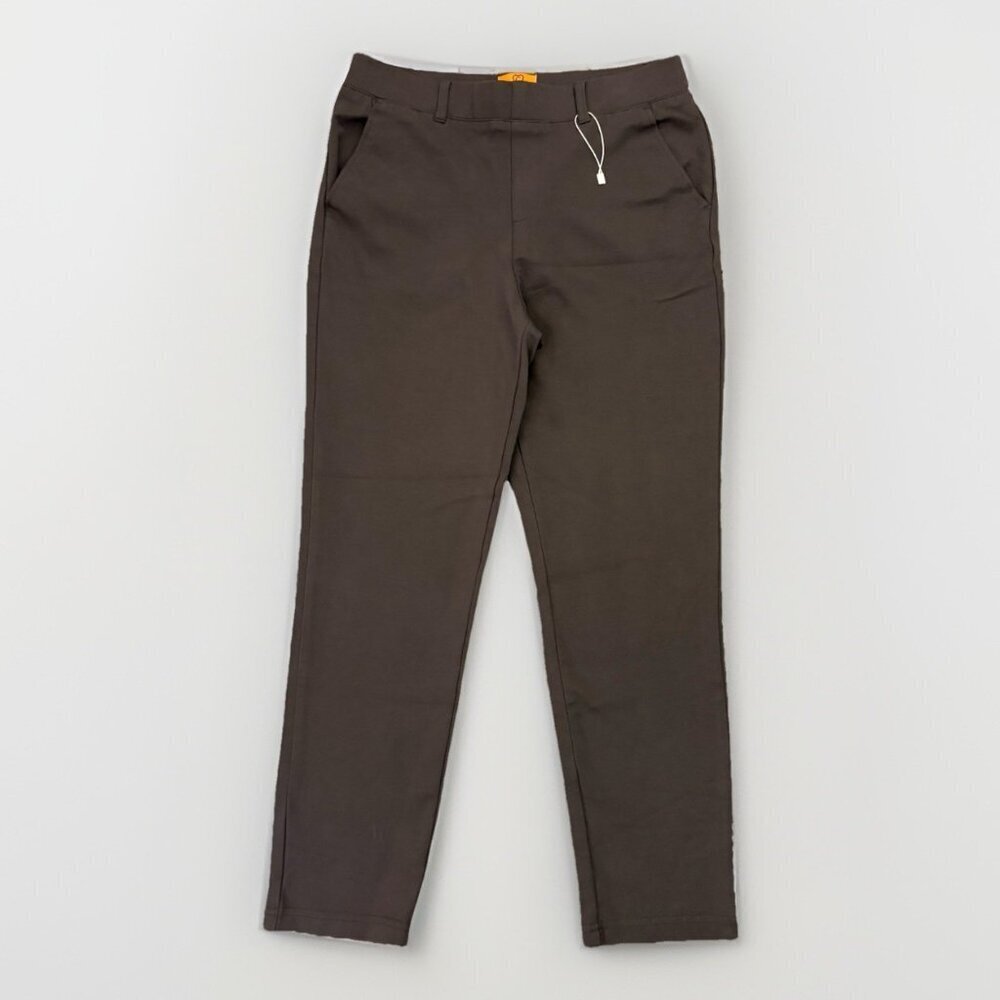 Marycrafts Women's Pull On Chino Pants Size 4 Gray Cropped Mid Rise Stretch NWOT - Picture 2 of 14